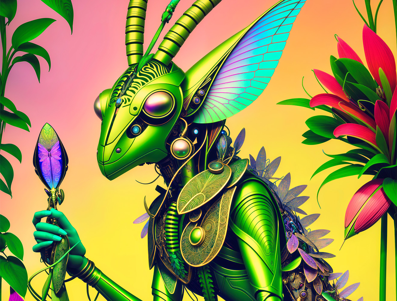 Mantis Warrior Fine Art Print